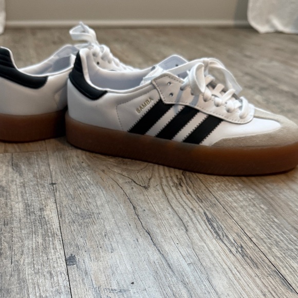 adidas Shoes - Adidas Samba White and Black Sneakers with Gum Sole